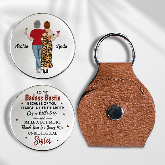 Because Of You I Laugh A Little Harder 2 - Personalized Custom Pocket Hug