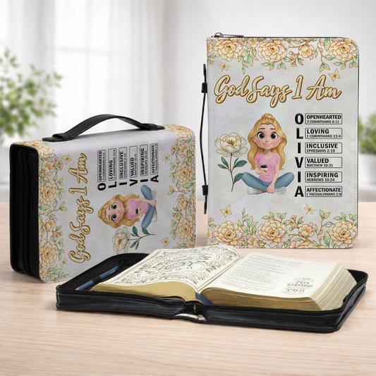 God Says I Am - Personalized Custom Bible Cover