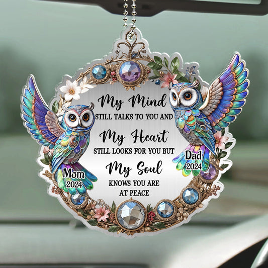 Owl My Mind My Heart My Soul - Personalized Custom Car Ornament