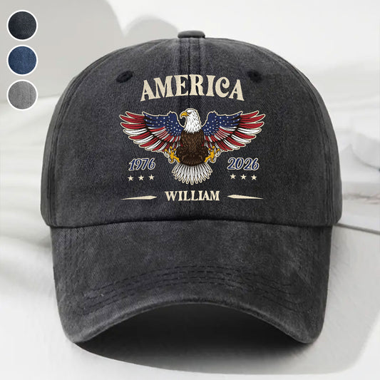 My Country - Personalized Custom Vintage Washed Denim Cap