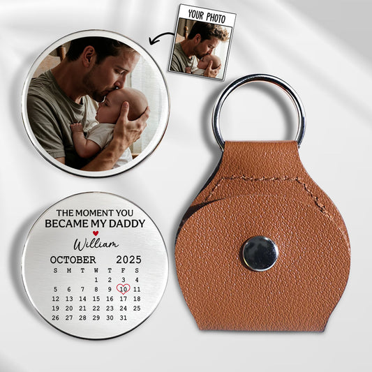 The Moment You Became My Daddy - Personalized Custom Pocket Hug