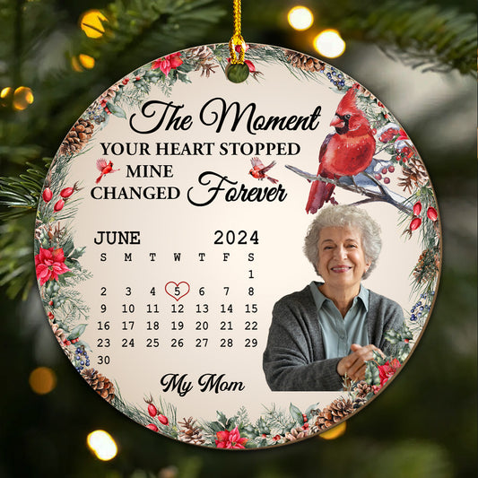 The Moment Your Heart Stopped - Personalized Custom Wood Ornament