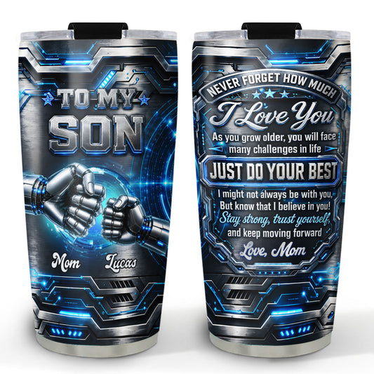 Son Stay Strong Trust Yourself - Personalized Custom 3D Effect Tumbler