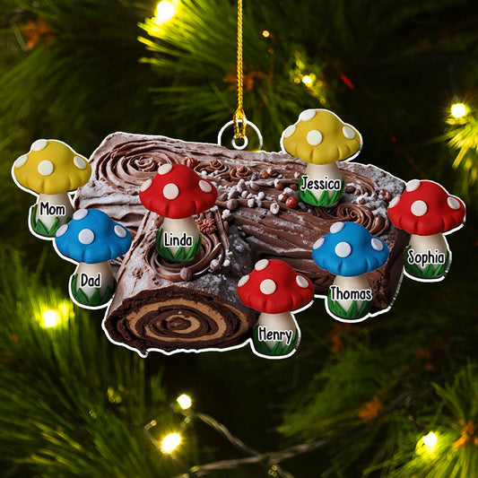 Yule Log Cake Crew - Personalized Custom Acrylic Ornament