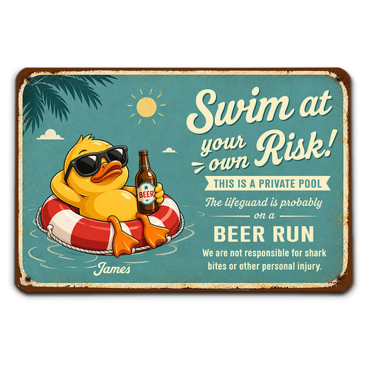 Stay Cool Drink Colder Things - Personalized Custom Metal Sign
