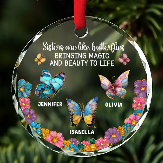 Beauty And Magic - Personalized Custom Glass Ornament