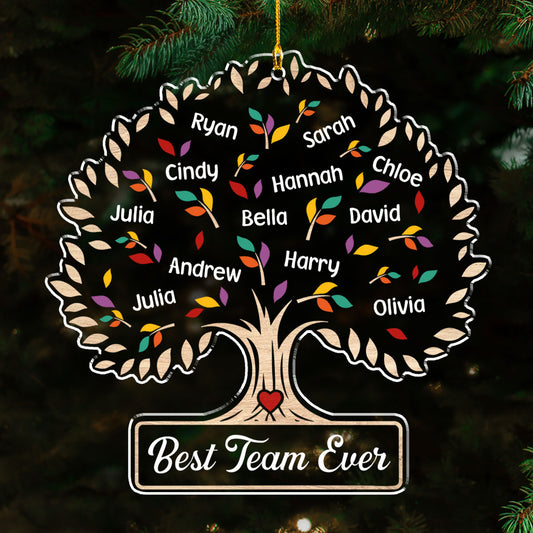 Great Team Tree - Personalized Custom Acrylic Ornament