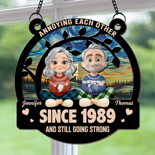 Love You Forever Christmas - Personalized Custom Suncatcher