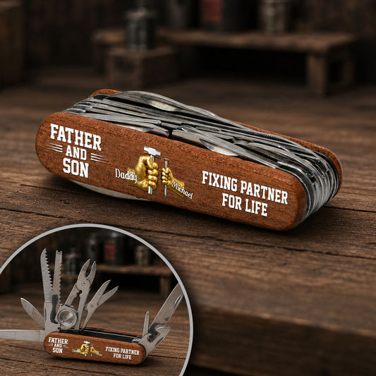 Father And Son - Personalized Custom Pocket Multi Tool