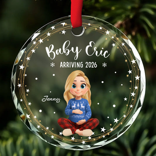 Will Arrive To This World - Personalized Custom Glass Ornament