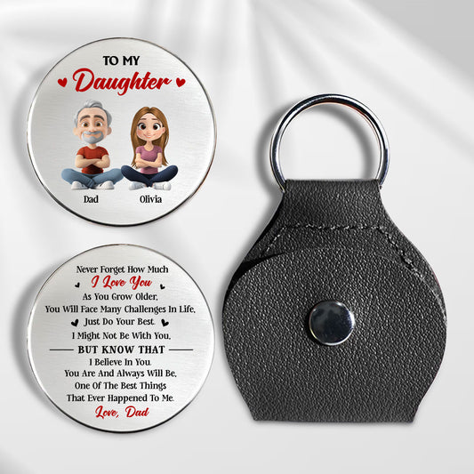 Just Do Your Best Daughter - Personalized Custom Pocket Hug