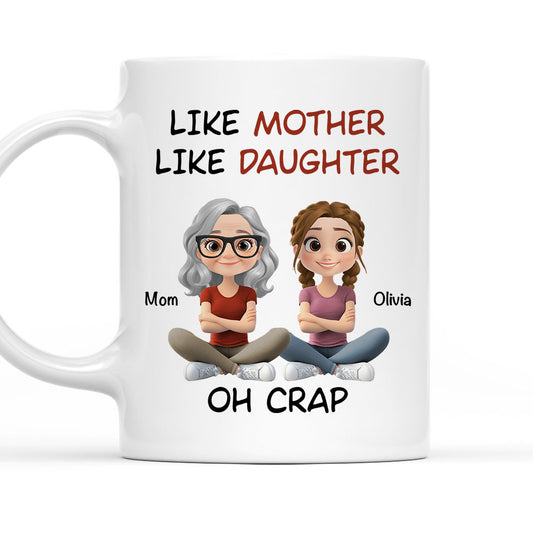 Like Mother Like Daughter Cartoonized - Personalized Custom Coffee Mug