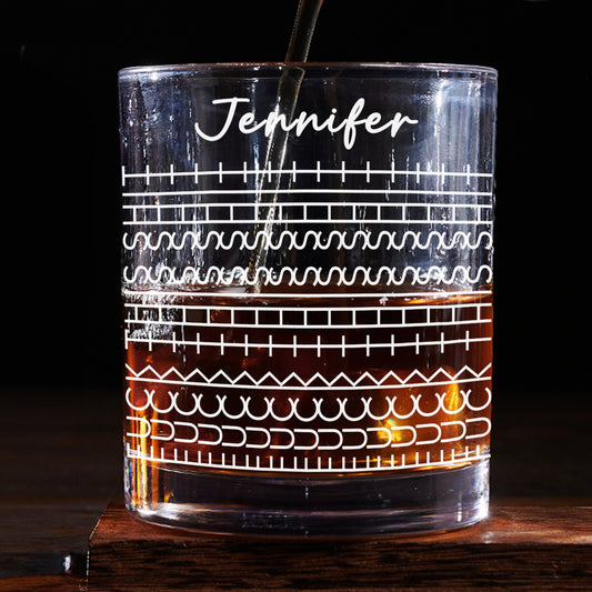 Hidden Words Pure Poetry - Personalized Whiskey Glass
