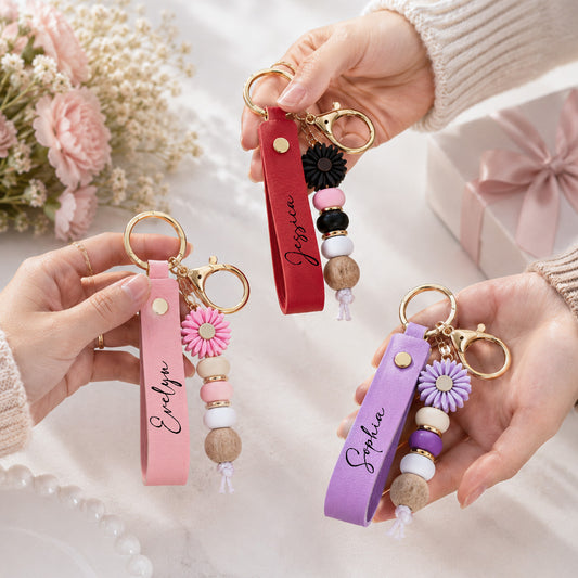 Girls Name - Personalized Custom Beaded Keychain