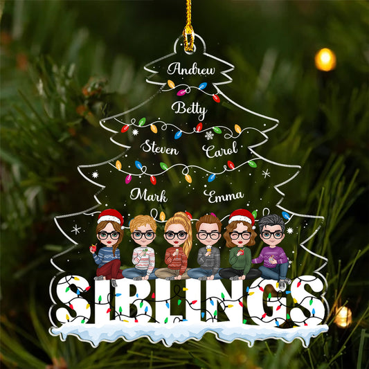 Congrats On Being My Siblings - Personalized Custom Acrylic Ornament