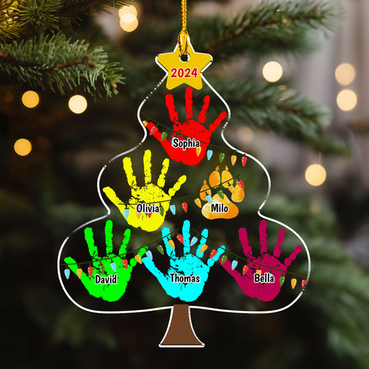 Family Handprints Tree - Personalized Custom Acrylic Ornament