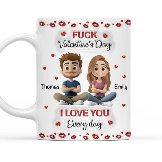 Love You Every Day - Personalized Custom 3D Inflated Effect Coffee Mug