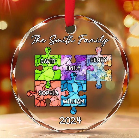 The Bond Never Broken - Personalized Custom Glass Ornament