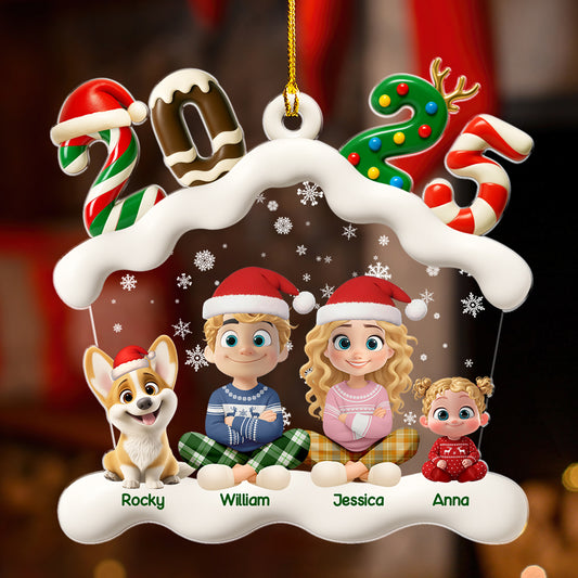 Home Sweet Home Family - Personalized Custom Acrylic Ornament