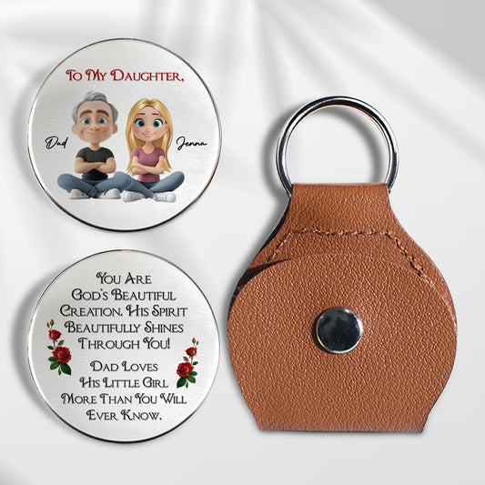 Dad Loves His Little Girl - Personalized Custom Pocket Hug