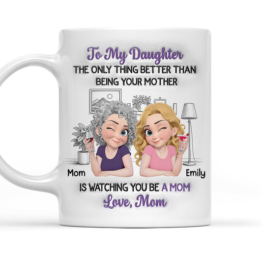 Linked Together Cartoon Version 2 - Personalized Custom 3D Inflated Effect Mug