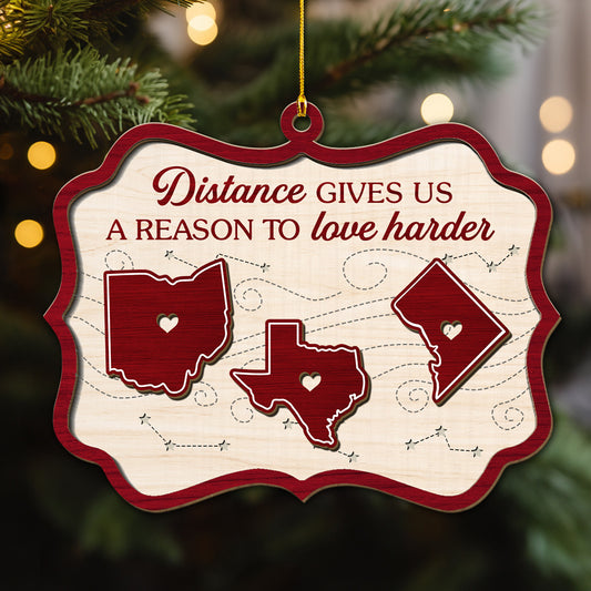Love Harder - Personalized Custom Wood Ornament