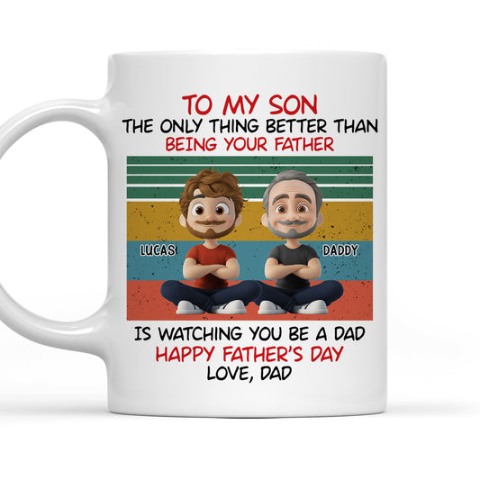 You Are Awesome Son Better Dad - Personalized Custom Coffee Mug