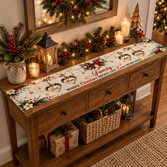 Together At Christmas - Personalized Table Runner