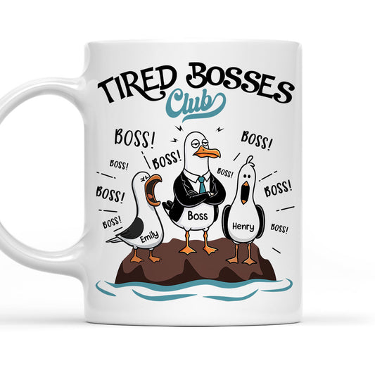 Tired But Great Boss - Personalized Custom Coffee Mug