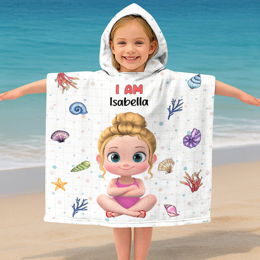 I Am Smart - Personalized Custom Hooded Beach Towel