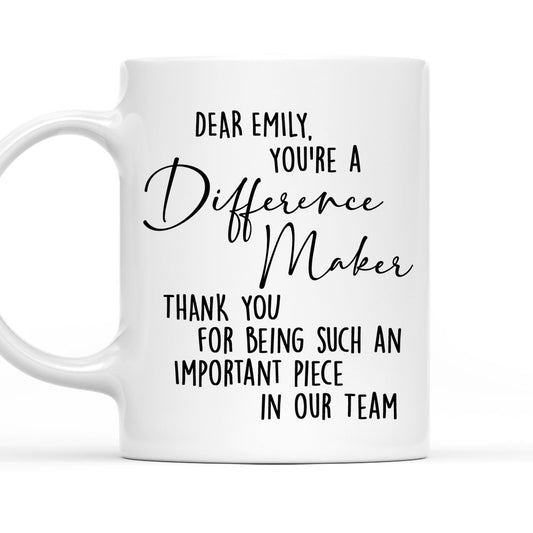 Difference Maker - Personalized Coffee Mug