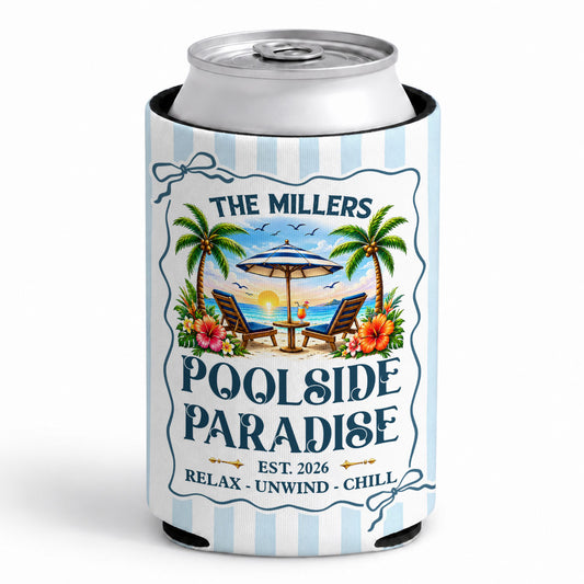 Poolside Paradise - Personalized Skinny Can Cooler