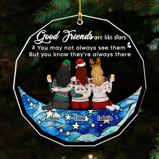 Friends Are Star - Personalized Custom Acrylic Ornament