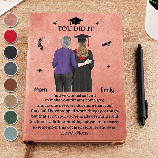 You Did It - Personalized Custom Leather Journal