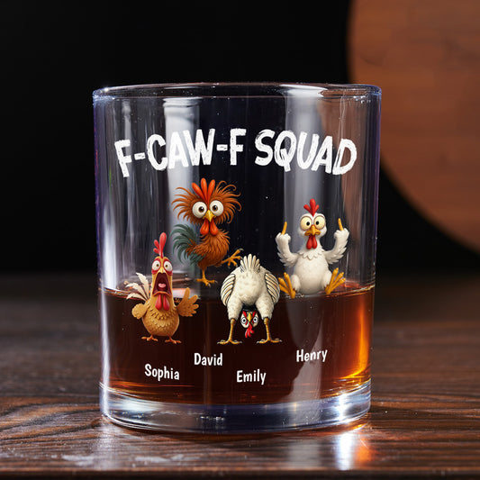 FCAWF Squad - Personalized Custom Whiskey Glass