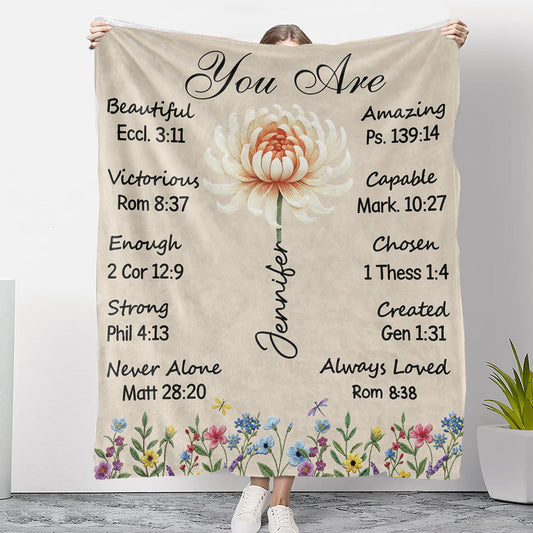 You Are Victorious Bible - Personalized Custom Fleece Blanket