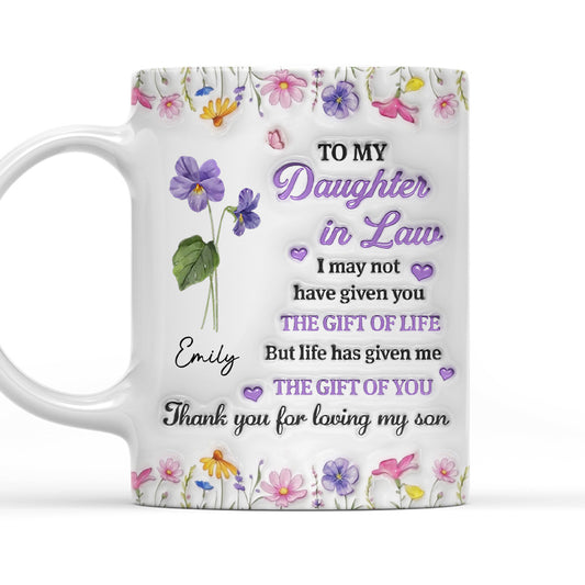 A Daughter By Heart - Personalized Custom 3D Inflated Effect Mug