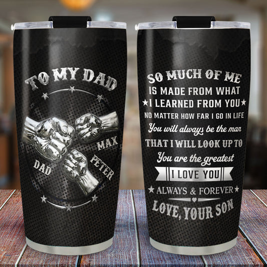 Love You Always And Forever Dad - Personalized Custom 3D Effect Tumbler