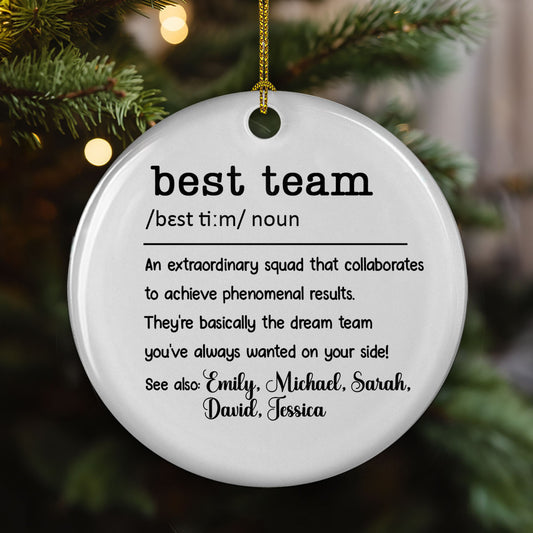 We Are Teammates - Personalized Custom Ceramic Ornament