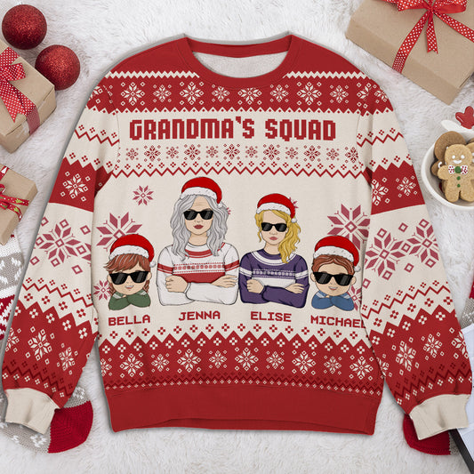 Grandma's Squad - Personalized Custom All-Over-Print Sweatshirt