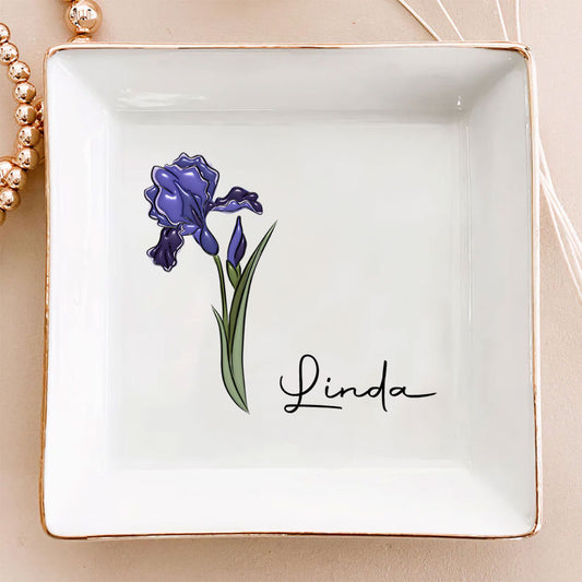 Friends Are Flowers That Never Fade - Personalized Custom 3D Inflated Effect Jewelry Dish