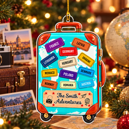 Our Journeys Tell Family Stories - Personalized Acrylic Ornament