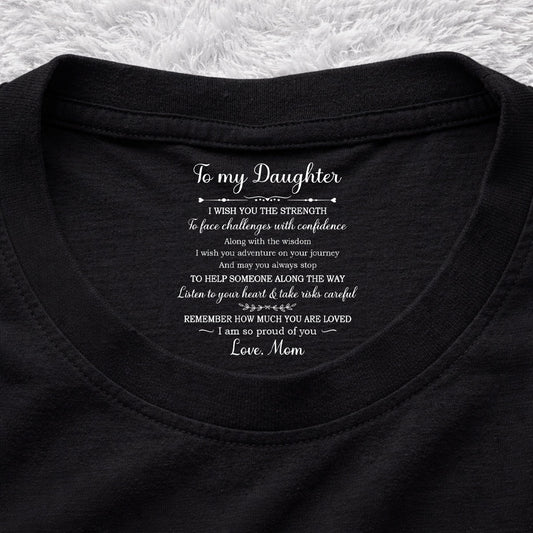 Face Challenges With Confidence - Personalized Custom Inside Neck Print T-Shirt