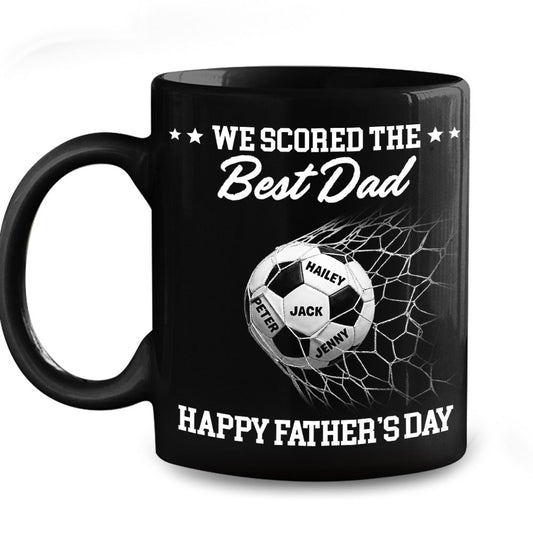 Scored The Best Dad - Personalized Custom Coffee Mug