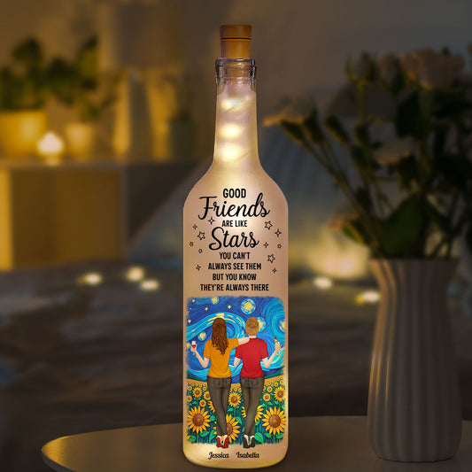 Besties Are Like Star - Personalized Custom Bottle Lamp