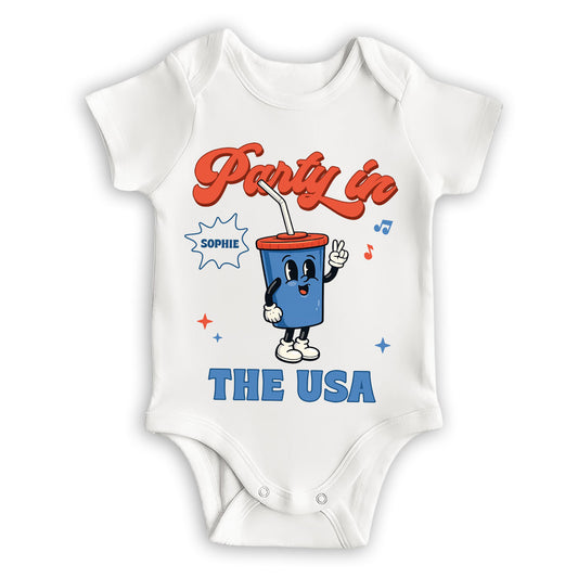 Party In USA - Personalized Custom Baby Onesie