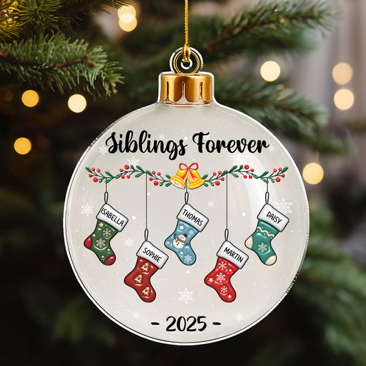 Born Together Grown Together - Personalized Custom 3D Effect Acrylic Ornament