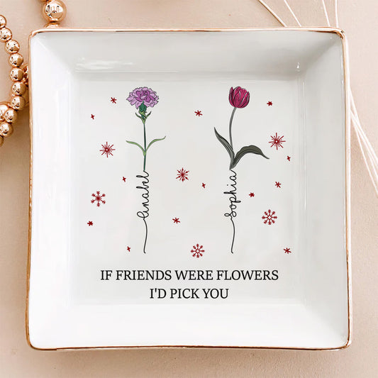 Merry Christmas My Lovely Flower - Personalized Custom Jewelry Dish