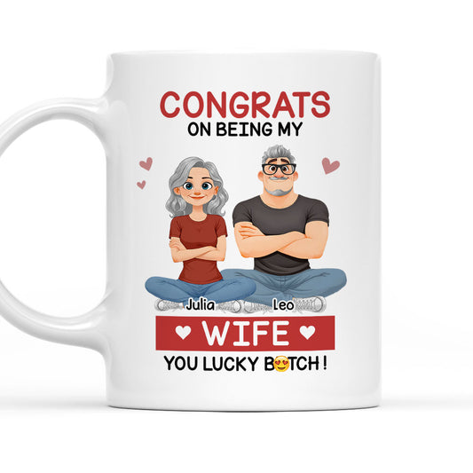 My Lucky Wife - Personalized Custom Coffee Mug
