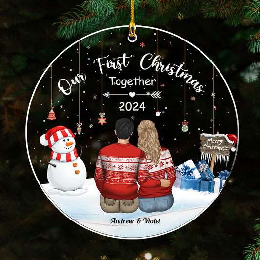 Our First Christmas Together - Personalized Custom Acrylic Ornament